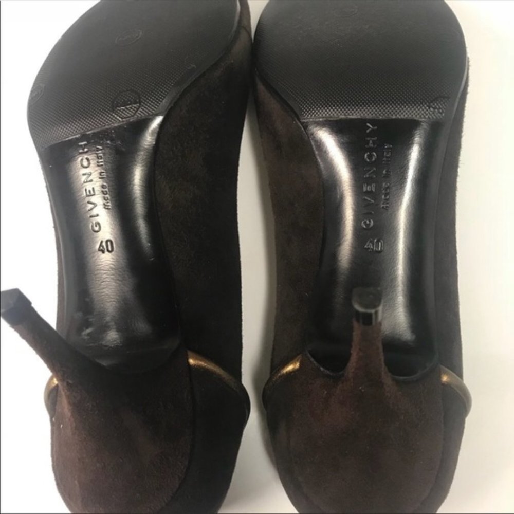 Givenchy Bronze Knot brown suede pumps EU 40 US 9.5 - Picture 9 of 12